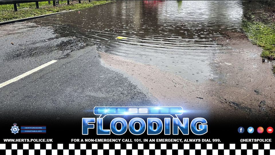 Flamstead road forced to close after flooding